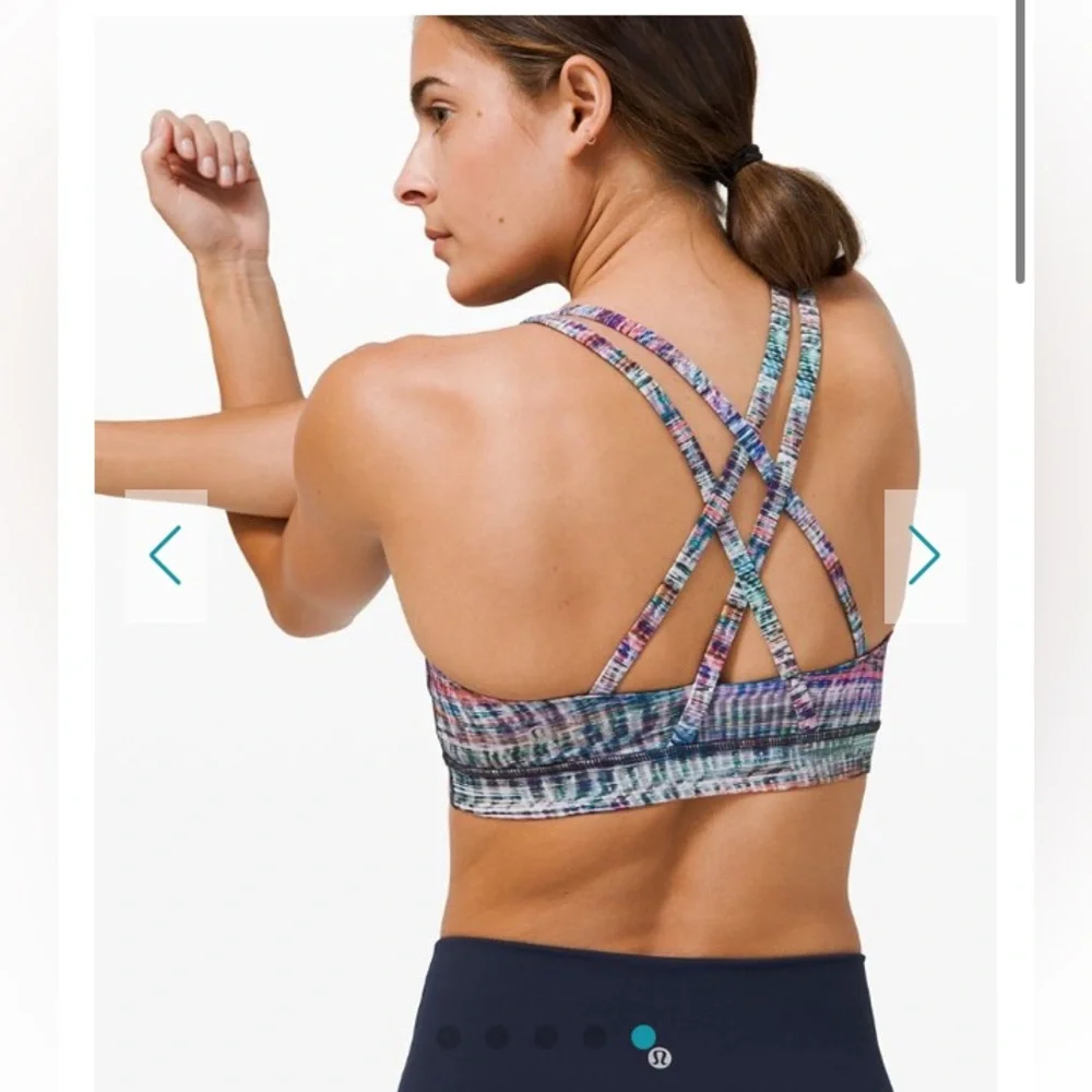 Lululemon Energy Sports Bra in Digital Oasis Alpine White Multi.
